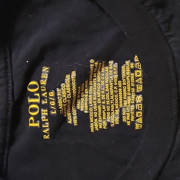 Polo Ralph Lauren black men's Tshirt size L gently loved - Picture 3 of 7